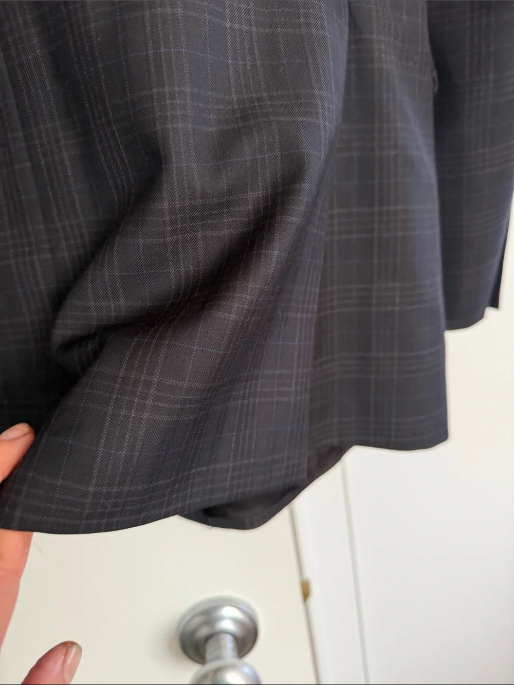 Zegna traveller Men's navy Windowpane Two-Button Blazer size 40
